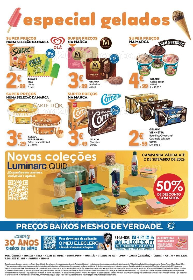 Antevisão Folheto E-LECLERC Promoções de 30 julho a 5 agosto